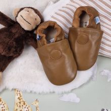 Schlichte Hellbraun Schuhe mit Gummisohle