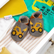 Gelber Bagger Schuhe mit weicher Sohle