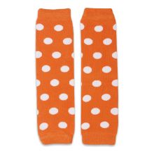 Stulpen orange - weiße Punkte
