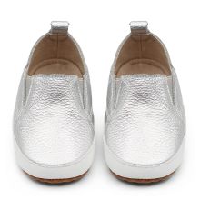 Silber Gummisohlen Schlupfschuhe