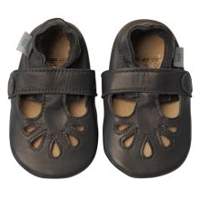 Marineblau T-Spangenschuhe mit Gummisohle