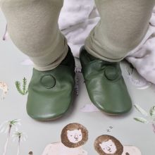 Schlichte olivgrün Schuhe mit Gummisohle