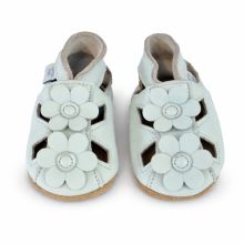 Blau mit Blumen Sandalen