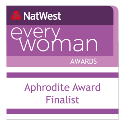 Finalistin für den NatWest Every Woman Aphrodite Auszeichnung