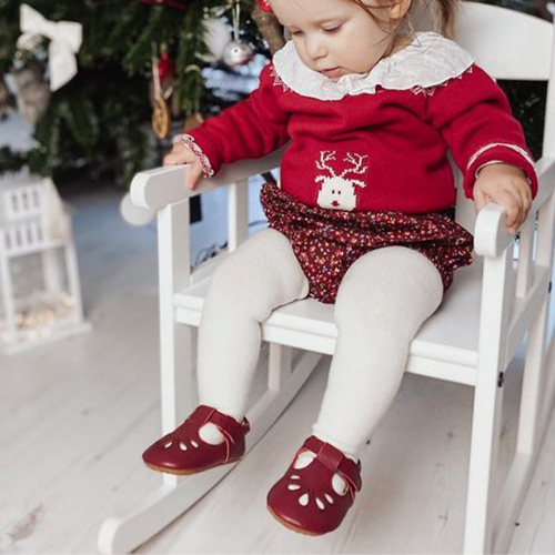 Klassische T-Bar Lauflernschuhe - 'Emily' Rot