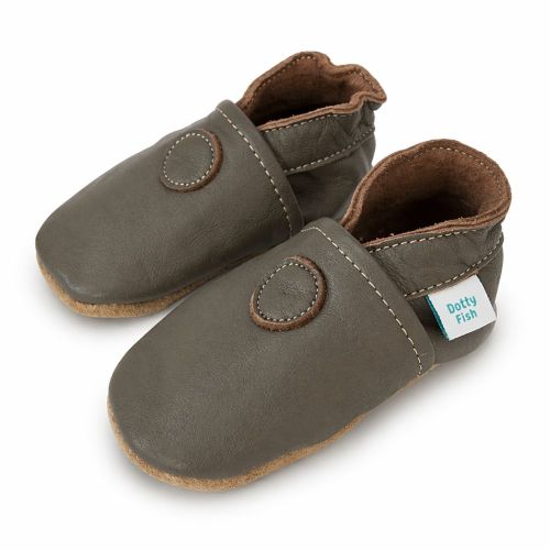 Graue Krabbelschuhe