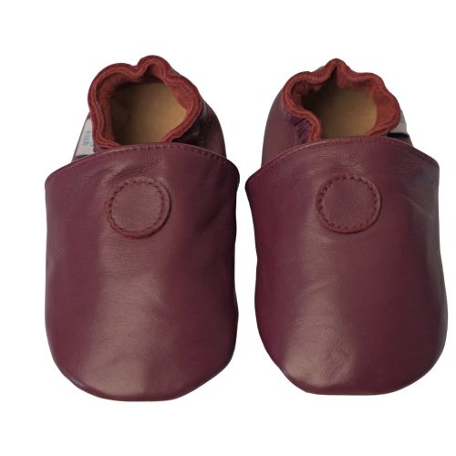 Schlichte traubenfarbe Schuhe mit Gummisohle