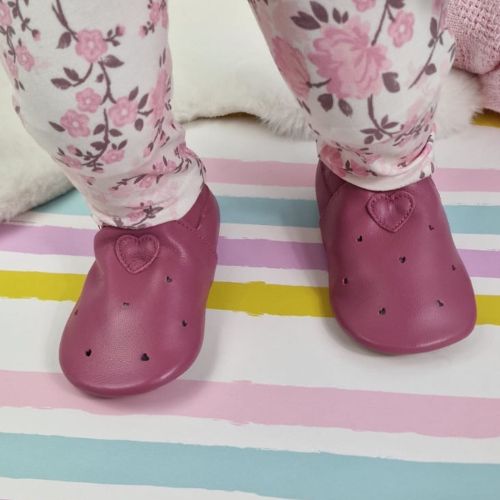 Rosenherzen Schuhe mit Gummisohle