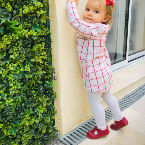 Klassische T-Bar Lauflernschuhe - 'Emily' Rot