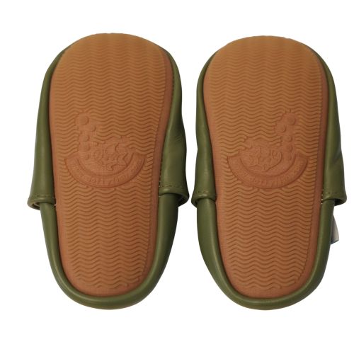 Schlichte olivgrün Schuhe mit Gummisohle