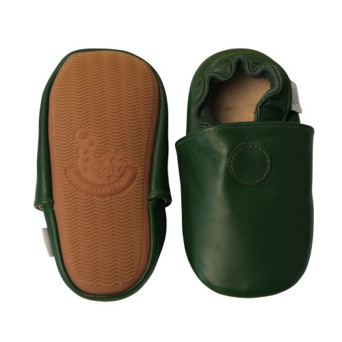 Schlichte grüne Schuhe mit Gummisohle