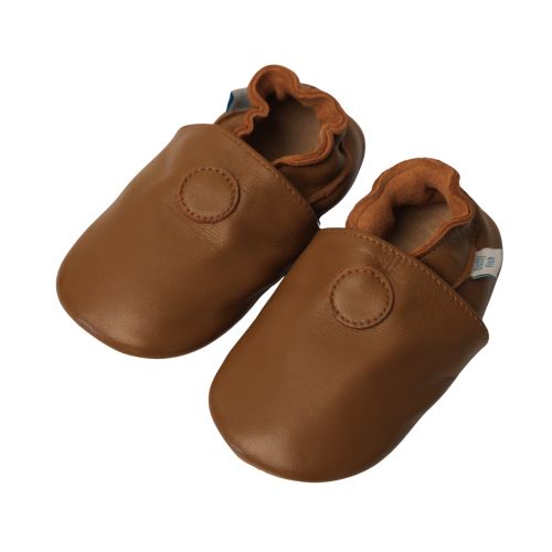 Schlichte Hellbraun Schuhe mit Gummisohle
