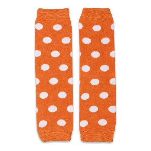 Orangefarbene Dotty Fish Stulpen mit weißen Punkten, für kleine Mädchen und Jungen.