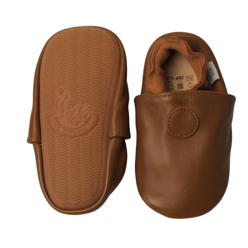 Schlichte Hellbraun Schuhe mit Gummisohle