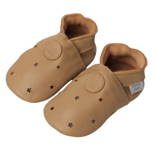 Mokka-Sterne Schuhe mit weicher Sohle