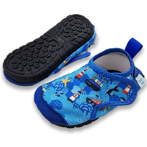 Schiff Ahoi Blaues Schiff-Schwimmschuhe