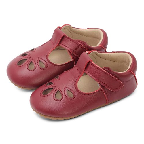 Klassische T-Bar Lauflernschuhe - 'Emily' Rot