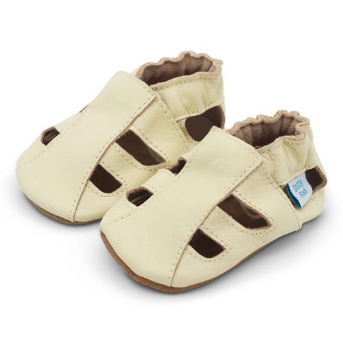 Dotty Fish cream leather baby and toddler sandals