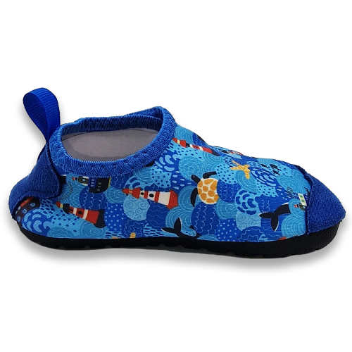 Schiff Ahoi Blaues Schiff-Schwimmschuhe