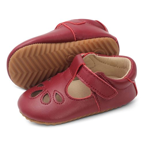 Klassische T-Bar Lauflernschuhe - 'Emily' Rot