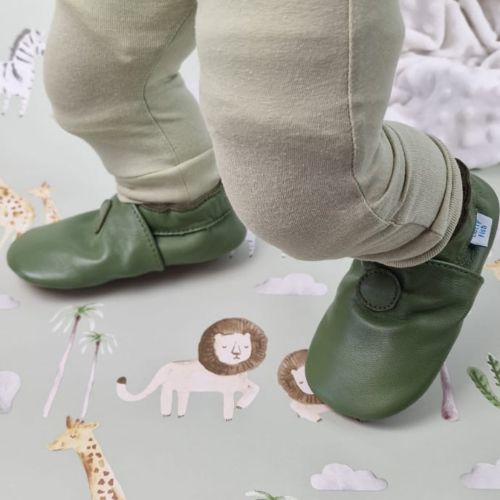 Schlichte olivgrün Schuhe mit Gummisohle
