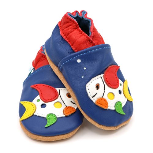 Colourful Dotty Fish baby shoes - multi-coloured
