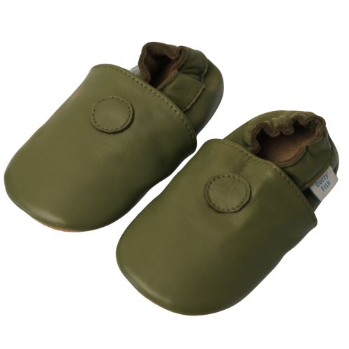 Schlichte olivgrün Schuhe mit Gummisohle