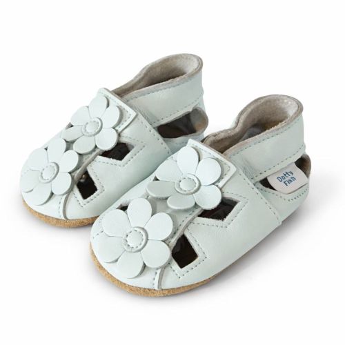 Blau mit Blumen Sandalen