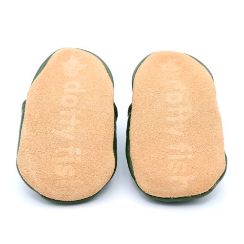 Khakigrüne Krabbelschuhe