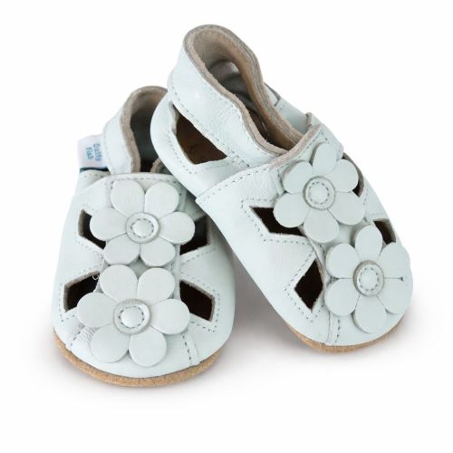 Blau mit Blumen Sandalen
