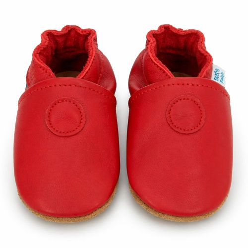 Rote Krabbelschuhe