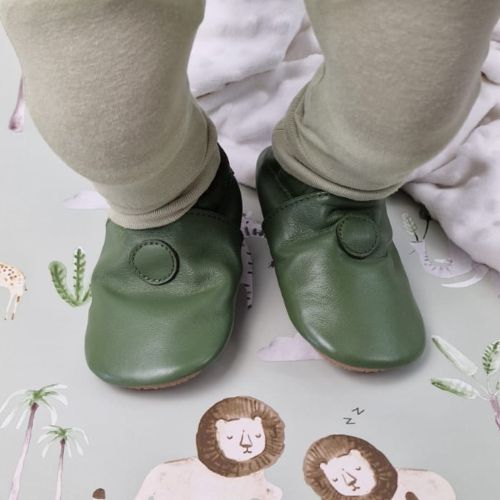 Schlichte olivgrün Schuhe mit Gummisohle
