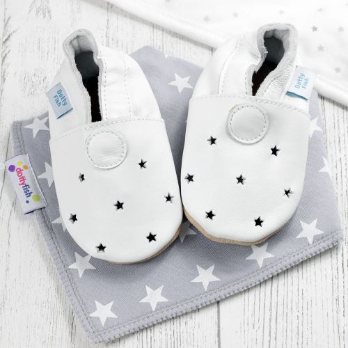 Weiße Sterne Schuhe mit weicher Sohle