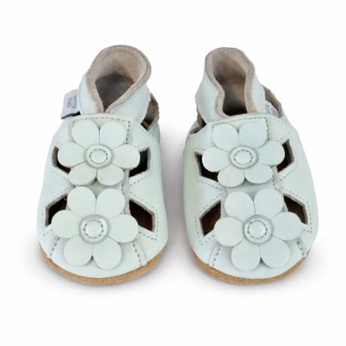 Blau mit Blumen Sandalen