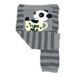 Dotty Fish Perfect Panda knitted leggings for babies and toddlers