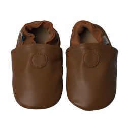 Schlichte Hellbraun Schuhe mit Gummisohle