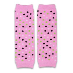 Rosa Dotty Fish Stulpen mit bunten Punkten, für Mädchen und Jungen im Kleinkindalter.