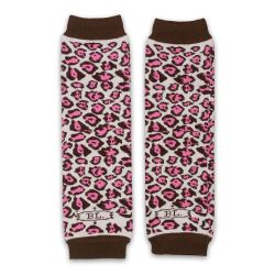 Stulpen schwarz-weiß - rosa Leopardenmuster