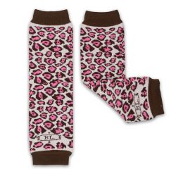 Stulpen schwarz-weiß - rosa Leopardenmuster
