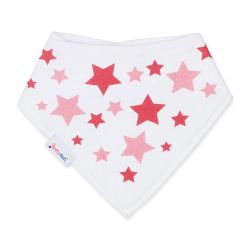 Dreieckstuch - Funkelnde Sterne rosa