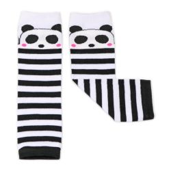 Stulpen schwarz-weiß gestreift - Baby Panda