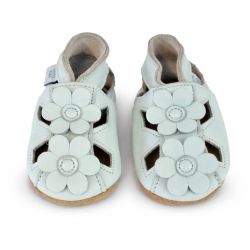 Blau mit Blumen Sandalen
