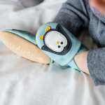 Dotty Fish Percy Penguin baby shoes with elasticated ankle trim