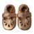 Roségold T-Spangenschuhe mit Gummisohle