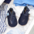 Einfach marineblau Schuhe mit weicher Sohle
