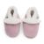 Dotty Fish Baby- und Kinderpantoffeln mit weicher Sohle und Fleece-Futter aus rosa Wildleder.