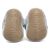 Rutschfeste Wildledersohle der Babystiefel, mit dem Dotty Fish-Logo bedruckt.