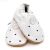  Von Podologen empfohlene Babyschuhe aus weichem Leder in Weiß mit Sternendesign von Dotty Fish.